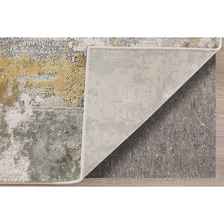 Annya Modern Abstract Power Loom Gold/Birch Rug Lark Manor™ Rug Size: Rectangle 8' x 11'