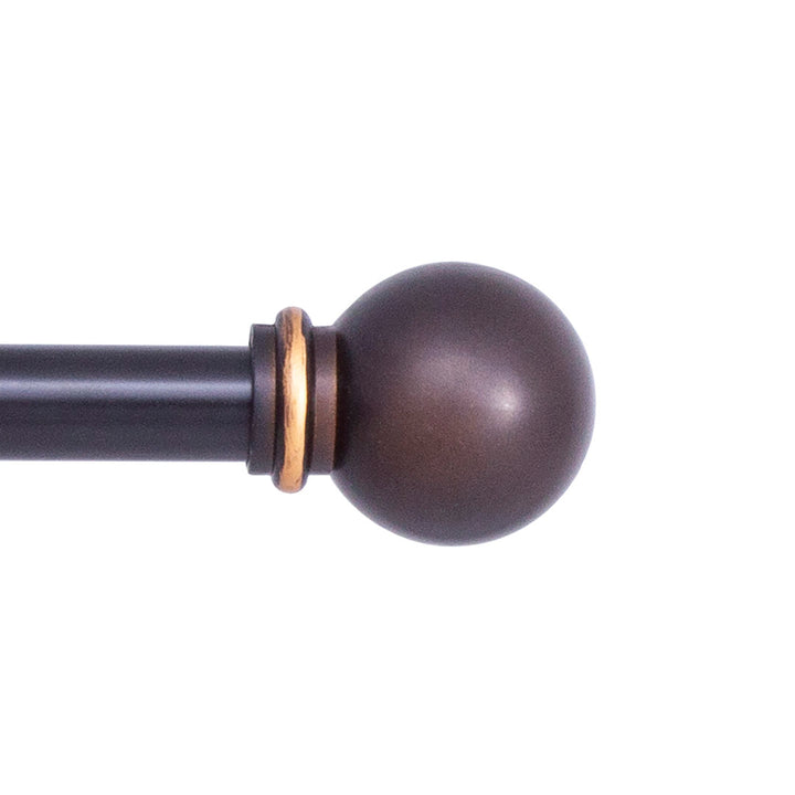Wayfair Basics Ball End Single Curtain Rod, 28-48" or 48-86" Adjustable Length, 5/8" Dia. Steel Wayfair Basics® Size: 28" - 48"  Finish: Bronze