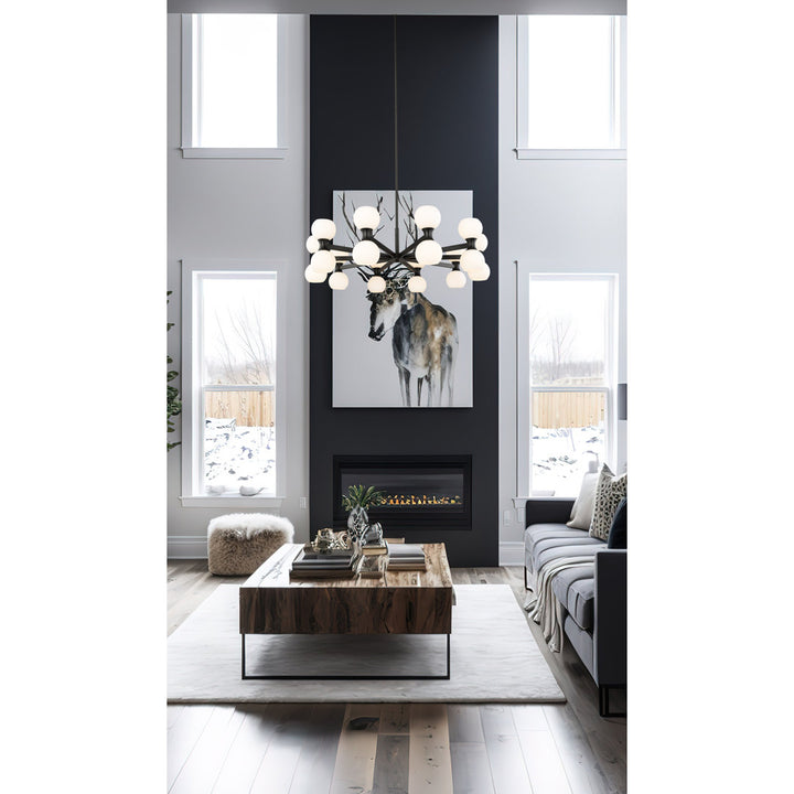 Anner 20 - Light Modern Linear Chandelier Corrigan Studio® Finish: Matte Black