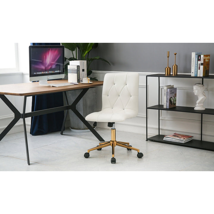 Uriel Task Chair Everly Quinn Upholstery Color: White