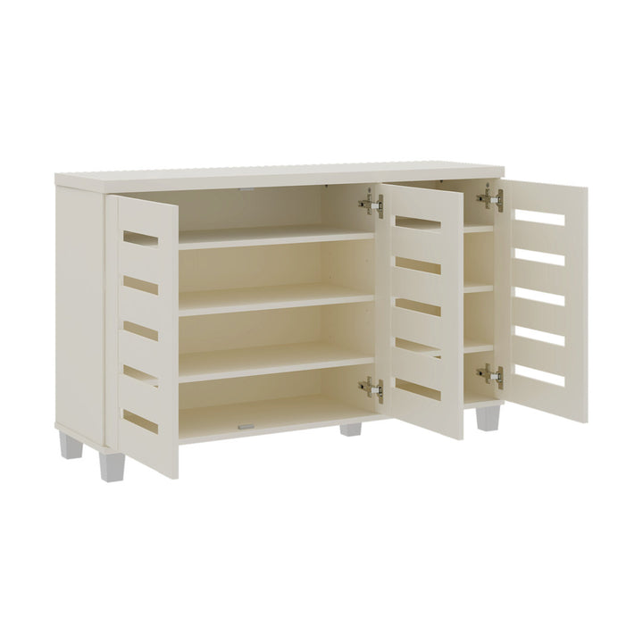 Lismore 16 Pair Shoe Storage Cabinet Steelside™ Finish: Ivory