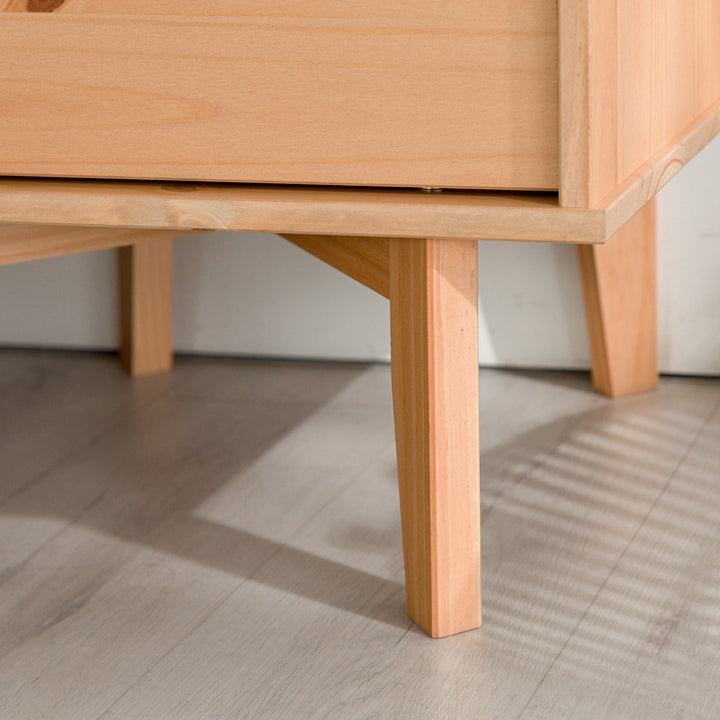 Mags Solid Wood Groove 2-Drawer Nightstand AllModern Color: Natural Pine