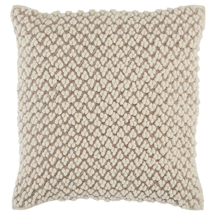 Toulon Wool Blend Throw Square Pillow Joss & Main Color: Light Taupe