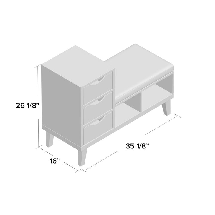 Jasmil Faux Leather Storage Bench Latitude Run®