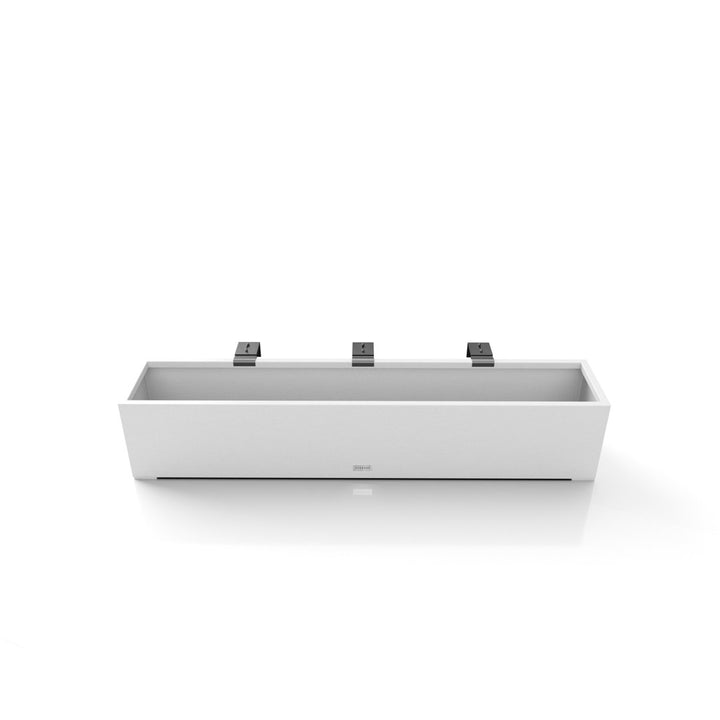 Block Series Railing Window Box Planter Veradek Color: White