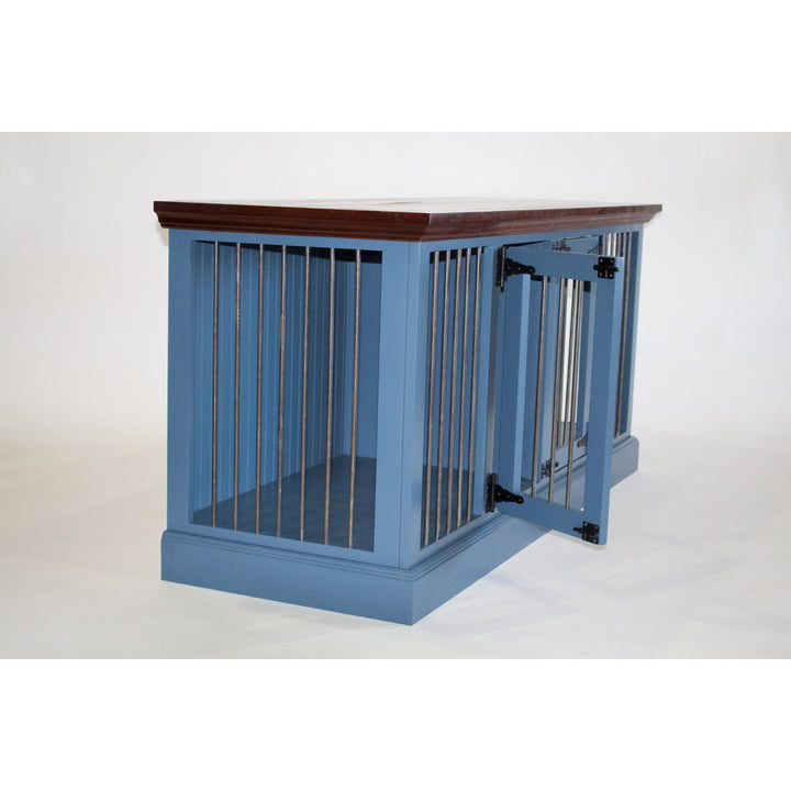 Damien Double Wide Credenza Pet Crate Archie & Oscar™ Top Finish: Concord Cherry, Base Finish: Caribbean Dream