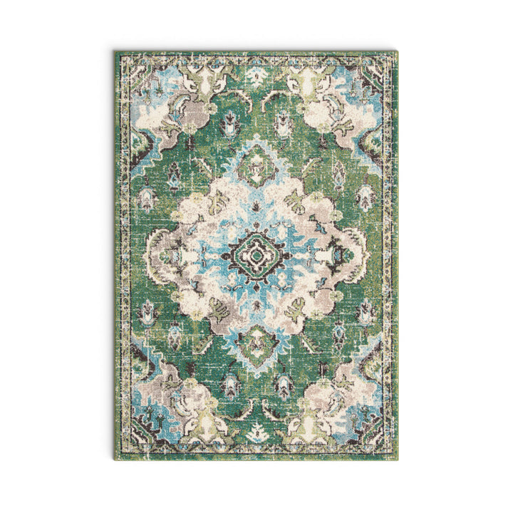 Shanna Oriental Green Area Rug Mistana™ Rug Size: Rectangle 2'2" x 4'