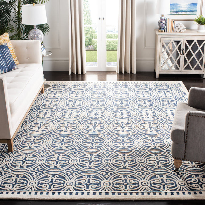 Sadik Hand Tufted Wool Geometric Rug Charlton Home® Rug Size: Rectangle 2'6" x 4'