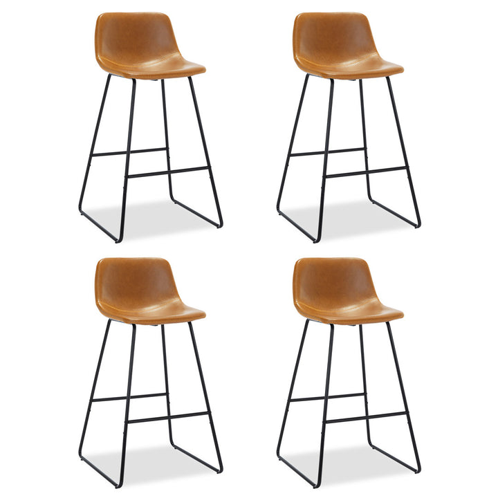 Hambrook Bar & Counter Stool (Set of 4) Trent Austin Design® Upholstery: Whiskey Brown, Seat Height: Counter Stool (24" Seat Height)