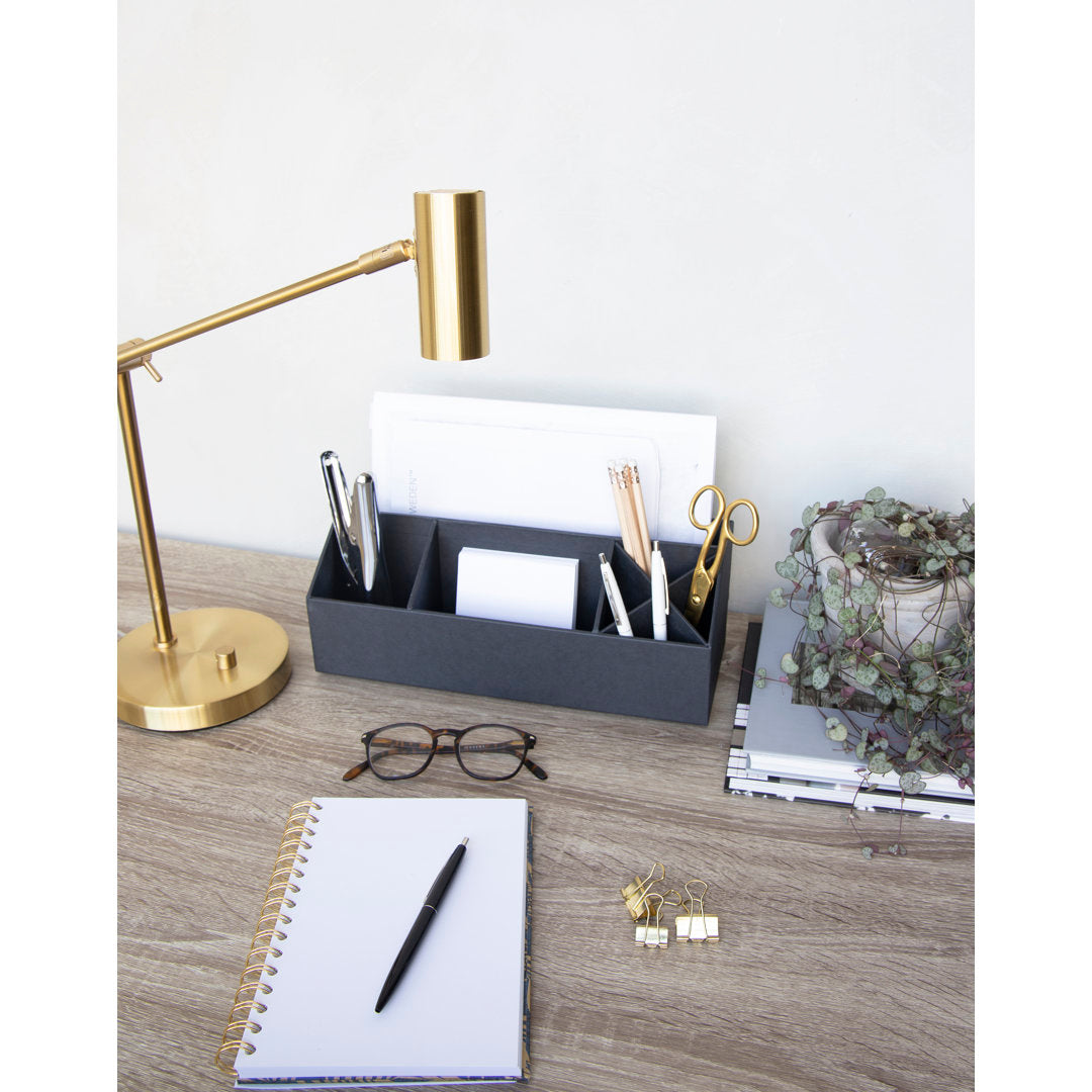 Elisa Desk Supplies Organizer Bigso Color: Black