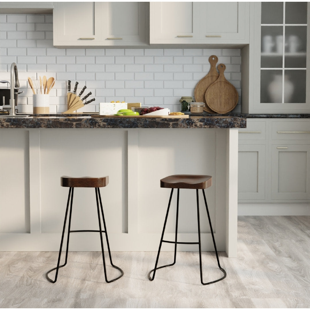 Keilia Solid Wood Bar Counter Stool (Set of 2) Williston Forge