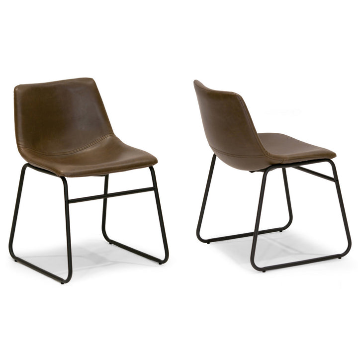 Tyrone Side Chair (Set of 2) Steelside™ Color: Dark Brown