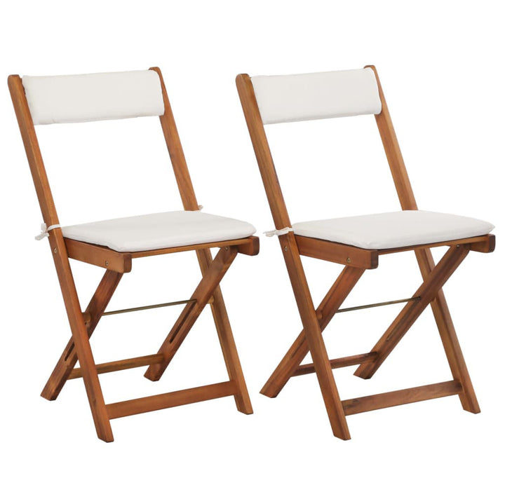 Sperling Square 2 - Person Bistro Set with Cushions Highland Dunes Cushion Color: White