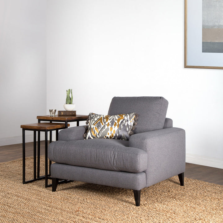 Eastville C Table Nesting Tables Steelside™ Color: Black/Mahogany Brown