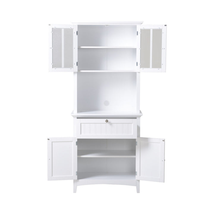 Sorens 70.25" Kitchen Pantry Highland Dunes Finish: White