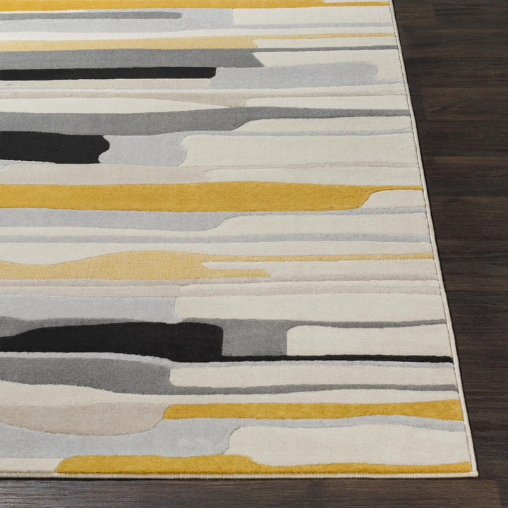 Dimond Striped Mustard/Gray/Beige Area Rug Wade Logan® Rug Size: Rectangle 2' x 3'