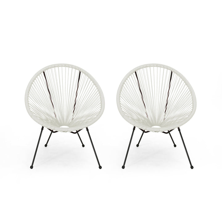 Outdoor Hammock Weave Patio Chair (Set of 2) AllModern Color: White