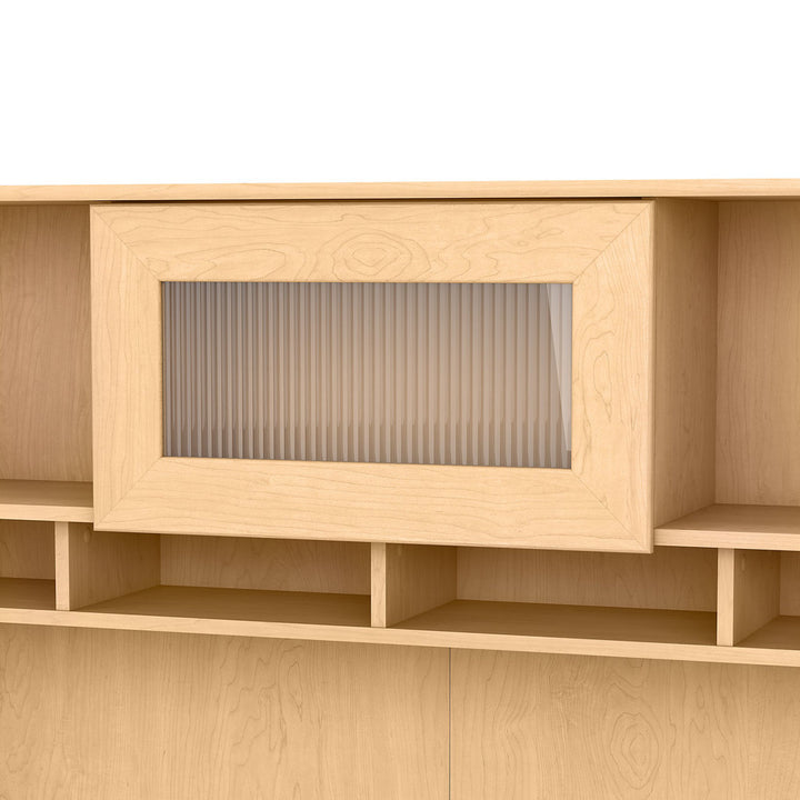 Shelonda L-Shape Executive Desk with Hutch Latitude Run® Color: Natural Maple