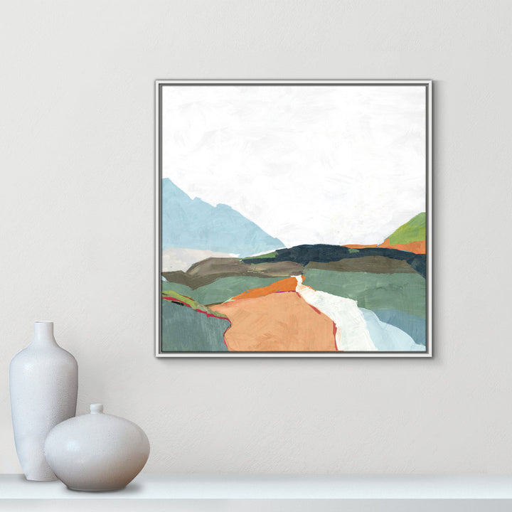 April Morning - Floater Frame Painting on Canvas Joss & Main Size: 31.5" H x 31.5" W x 2" D Format: White