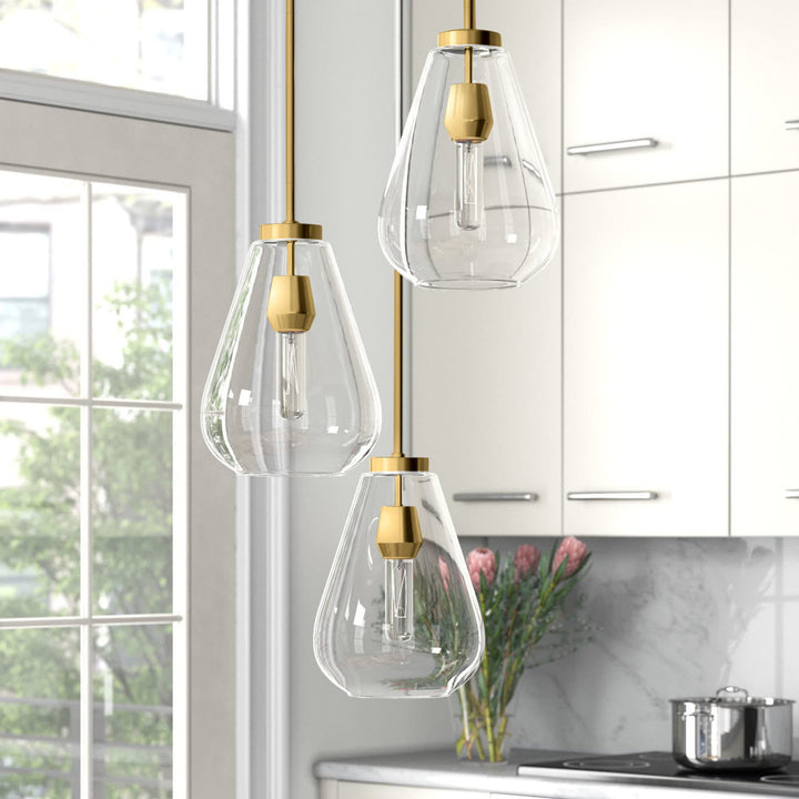 Apollonios 3 - Light Cluster Teardrop Pendant Mercury Row® Finish: Olde Brass