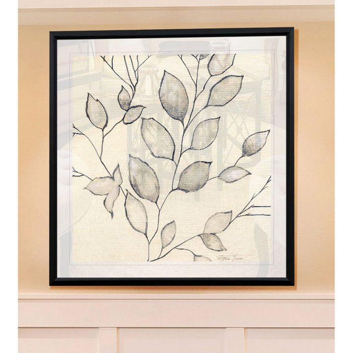 Whispering Leaves II - Painting Print Wade Logan® Size: 26.5" H x 26.5" W x 1.5" D Format: Black Plastic Framed