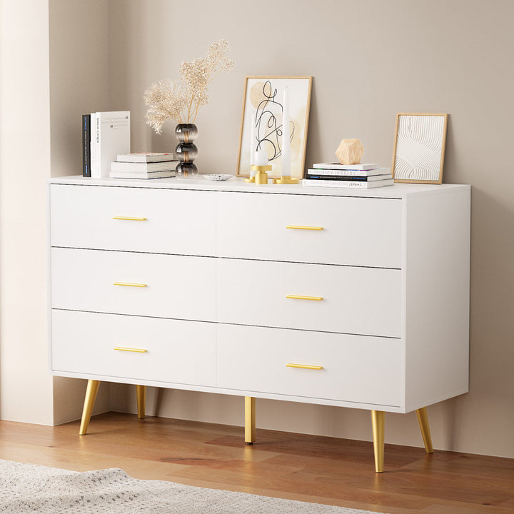 Kamily 6 Drawer 47.25" W Double  Dresser Mercer41 Color: White