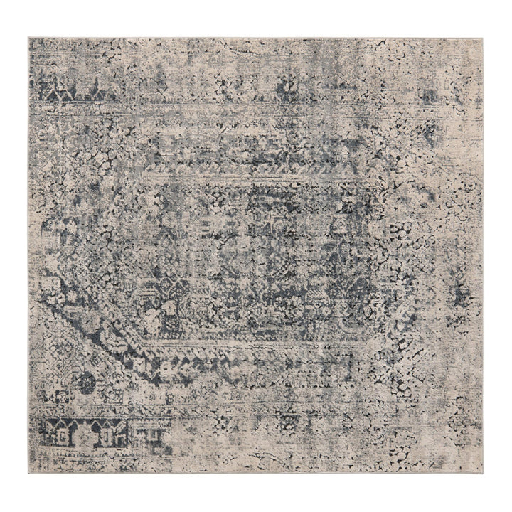 Corteney Oriental Gray Area Rug Alcott Hill® Rug Size: Square 5'