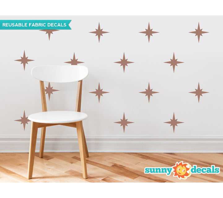 Schroeder Retro Stars Fabric Wall Decal (Set of 22) Zoomie Kids Color: Light Gray