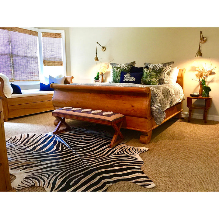 Annecorinne Genuine Zebra Cowhide Brown/Black Area Rug Everly Quinn