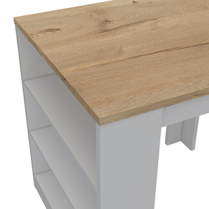 Tanna 36" Kitchen Counter Island Red Barrel Studio® Base Finish: White