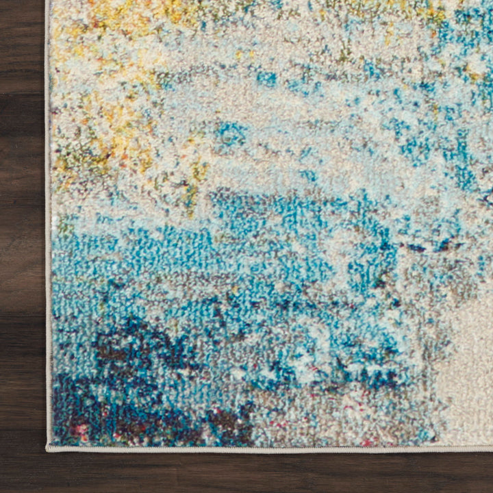Adrihana Abstract Blue/Yellow Area Rug Williston Forge Rug Size: Rectangle 7'10" x 10'6"
