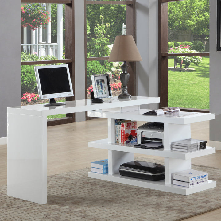 Madruga Contemporary Reversible L-Shaped Desk w/ 180 Degree Rotation Latitude Run®