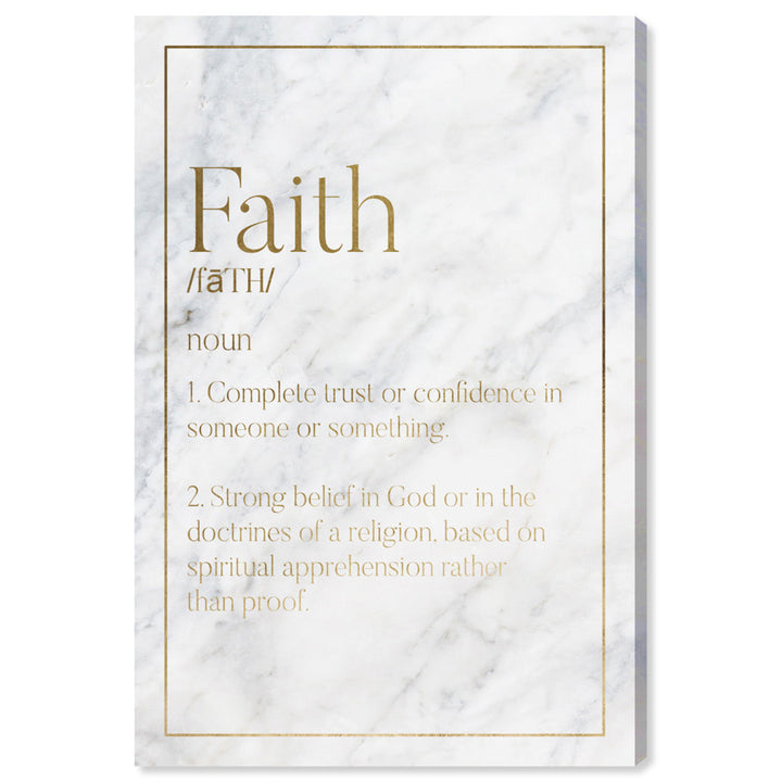 Faith Typography - Textual Art Print on Canvas Ivy Bronx Size: 24" H x 16" W x 1.5" D