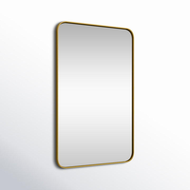 Markhai Modern Accent Mirror Orren Ellis Size: 36" x 24" Finish: Dark Champagne