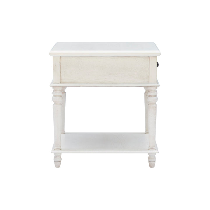 Birkley End Table with Storage Drawer Sand & Stable™ Color: Cream