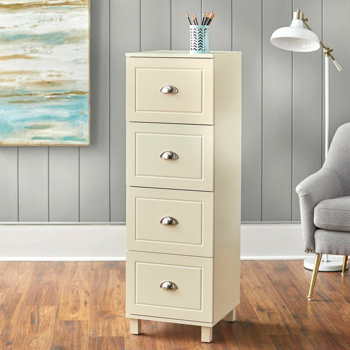 Brodan 4-Drawer Vertical Filing Cabinet Winston Porter Color: Antique White