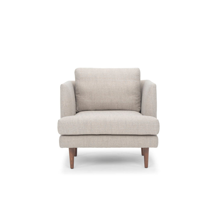 Miller Upholstered Armchair AllModern Fabric: Venga Light Grey Performance Cross Weave