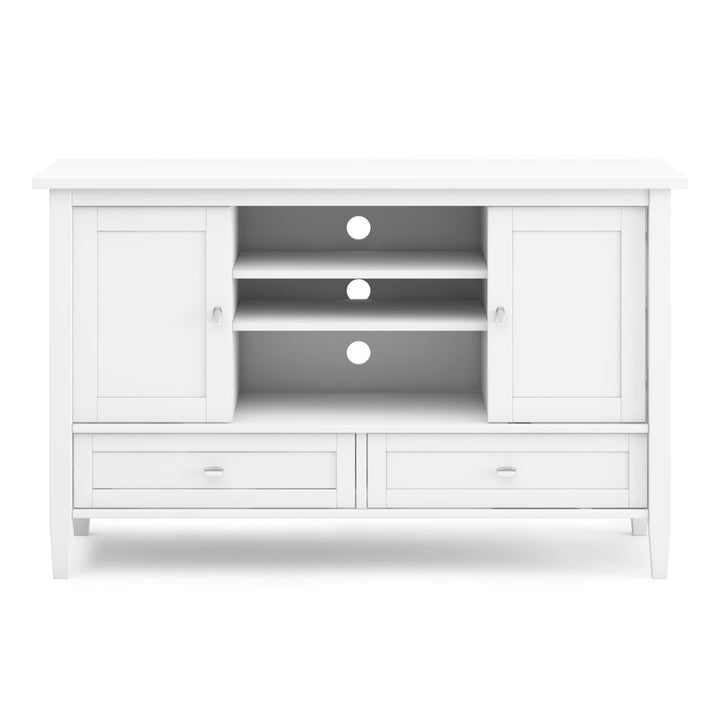 Warm Shaker SOLID WOOD TV Media Stand iFor TVs up to 50 inches Simpli Home Color: White