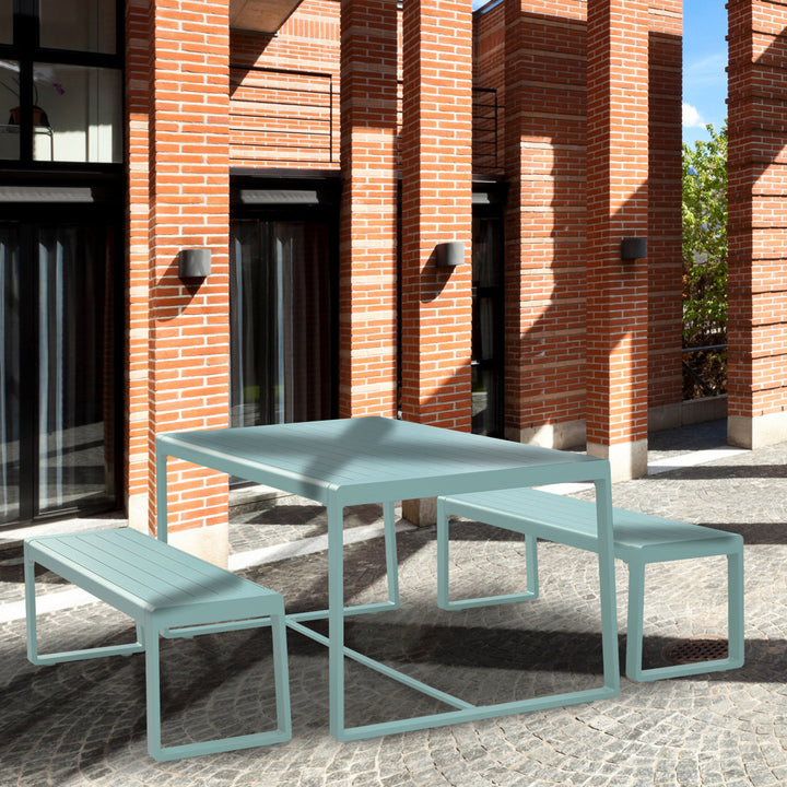 Marya Rectangular 63" Long Dining Set Hokku Designs Frame Color: Green