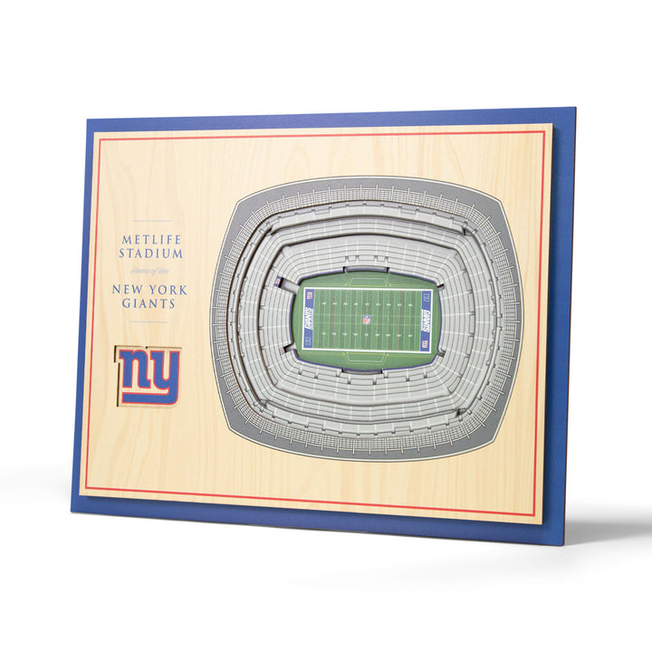NFL 5-Layer Stadiumview Wall Art YouTheFan Color: Teal NFL Team: New York Giants