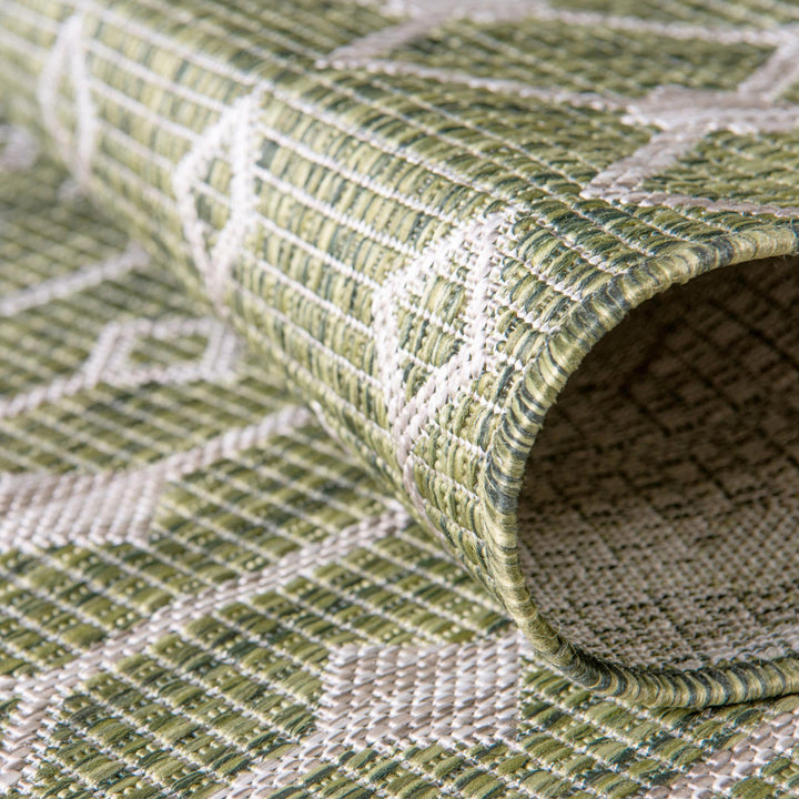 Adley Southwestern Green/Beige Indoor/Outdoor Area Rug Gracie Oaks Rug Size: Round 4'1"