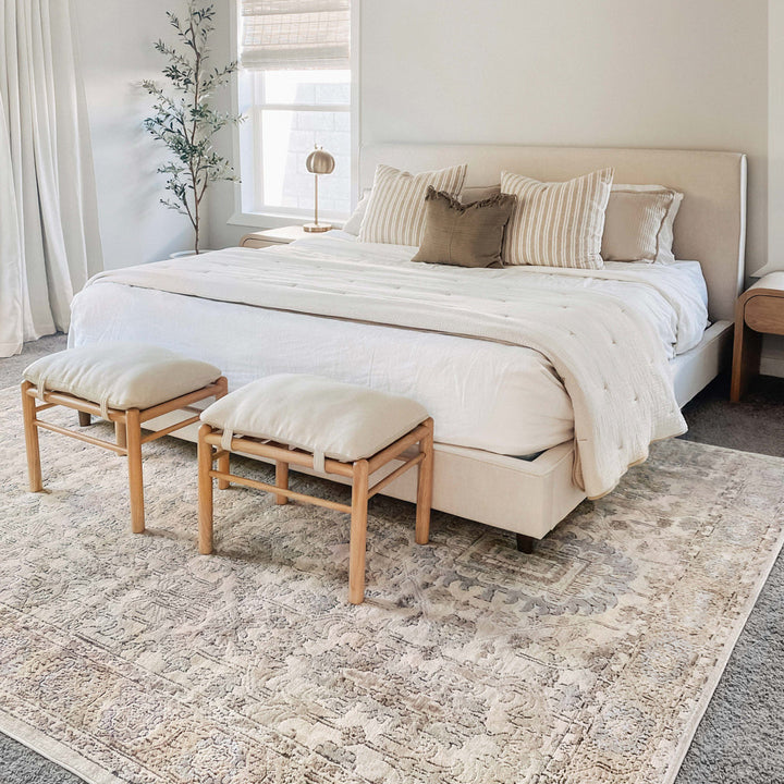 Sagefield Oriental Ivory/Sand Area Rug Charlton Home® Rug Size: Rectangle 7'11" x 10'6"