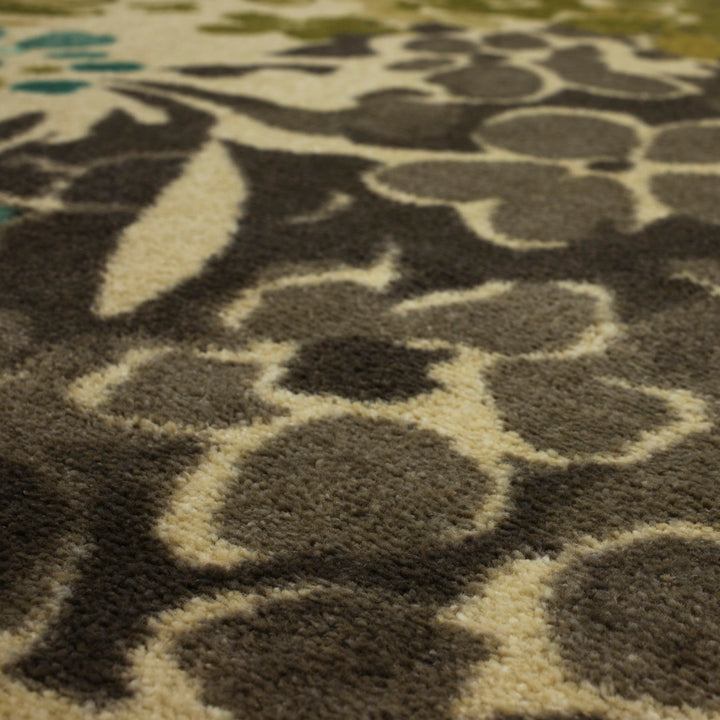 SantaCruz Blue/Green Traditional Floral Area Rug Andover Mills™ Rug Size: Rectangle 4' x 6'