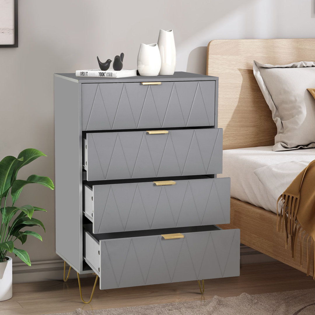 Marable 4 Drawer 23.6" W Chest Willa Arlo™ Interiors Color: Gray