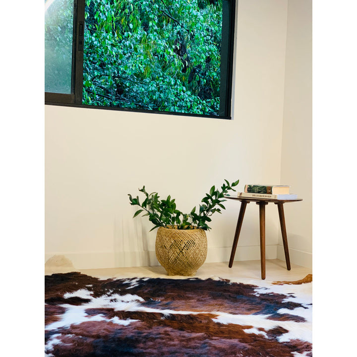 Paladin Handwoven Cowhide Brown/White Area Rug Loon Peak®