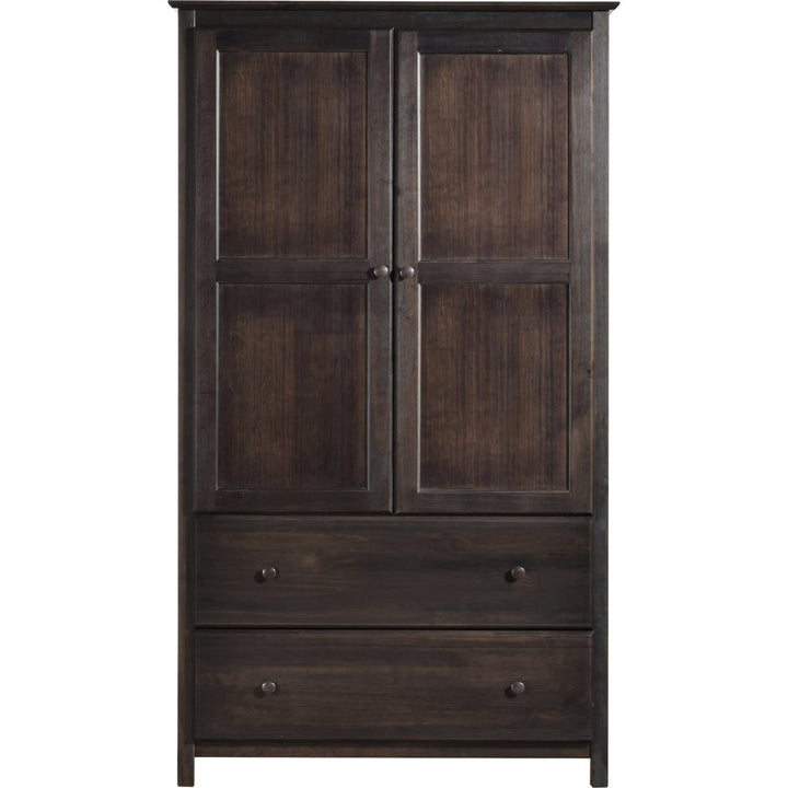 Shaker Wardrobe Armoire Grain Wood Furniture Color: Espresso
