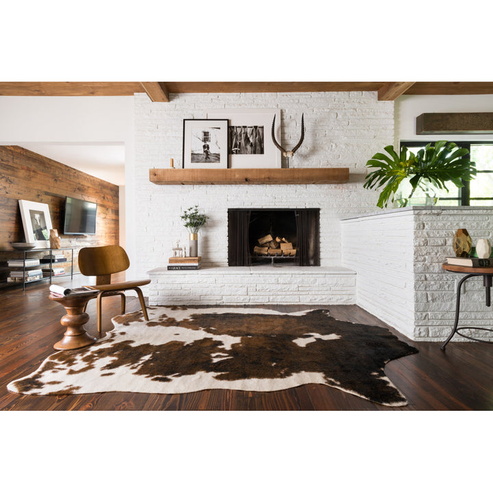 Epic Faux Cowhide Beige/Brown Area Rug AllModern Rug Size: Novelty 5' x 6'6"