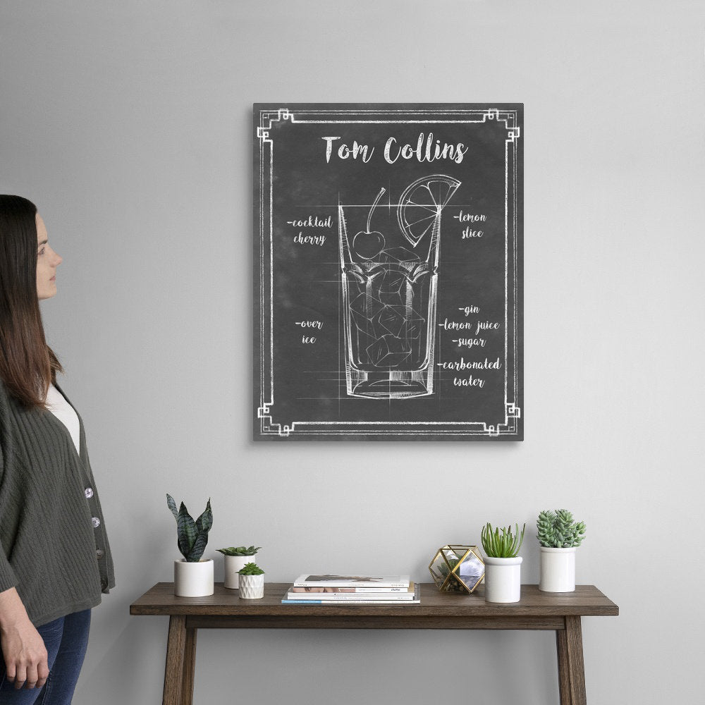 Mixology II - Graphic Art Print on Canvas 17 Stories Size: 30" H x 24" W x 1.25" D Format: Wrapped Canvas