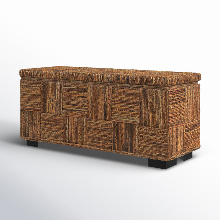 Castiel Wicker Flip Top Storage Bench Sand & Stable™