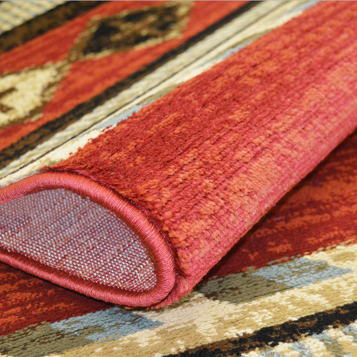 Perrault Southwestern Red Area Rug Loon Peak® Rug Size: Rectangle 7'10" x 9'10"
